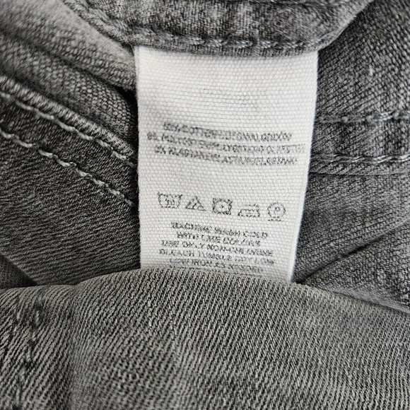 Free People Modern Femme Straight Mini Skirt Gray Denim Zip Back 4 - Picture 6 of 7